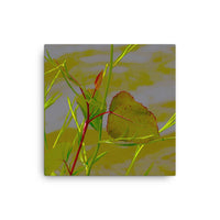 Red border leaf - Canvas