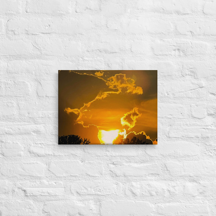 Sunset illuminating clouds and sky - Canvas