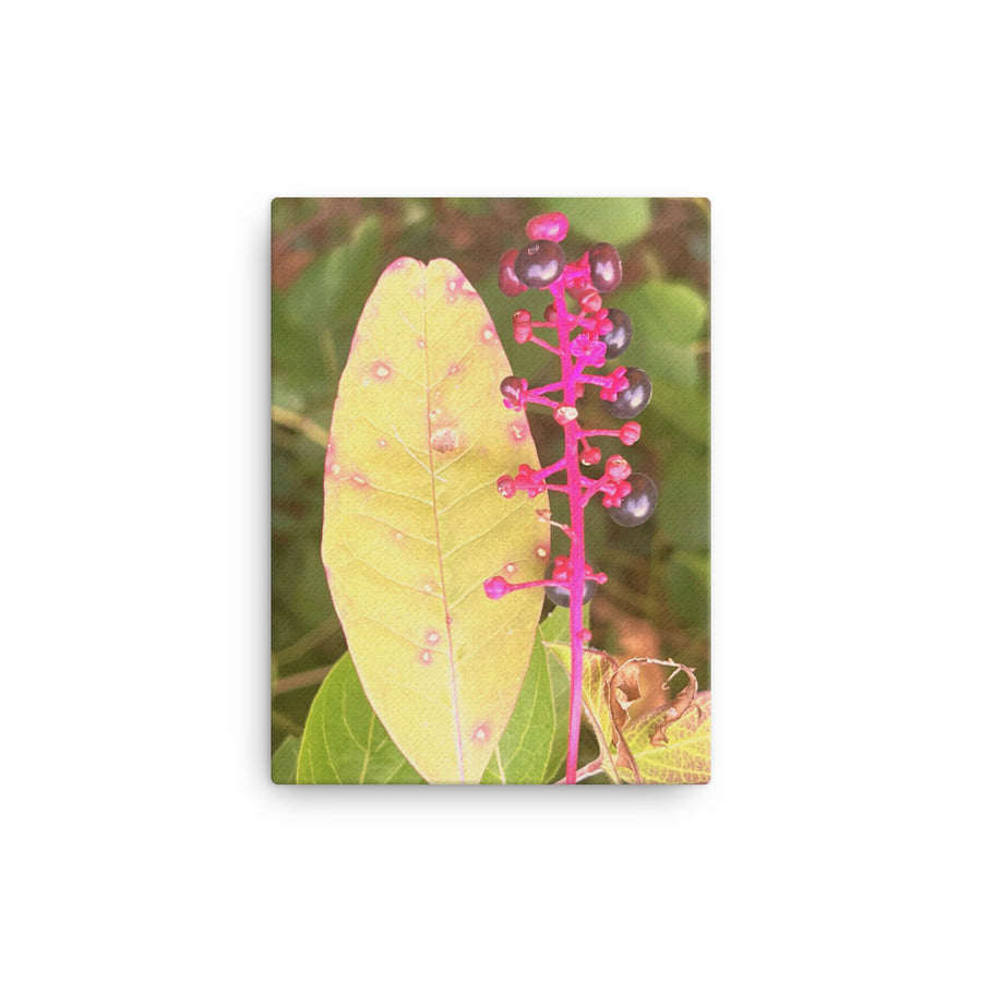 Red buds and spots - Canvas