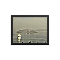 Foggy San Diego bay - Framed