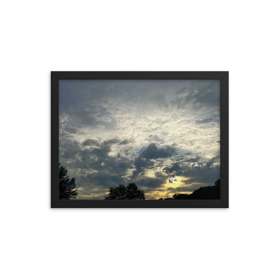 Expanse of morning clouds - Framed