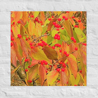 Fall leaves with berries - Unframed
