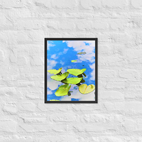 Lilies "floating" in clouds - Framed