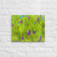 Purple stalks among green - Canvas