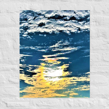 Sunrise through clouds - Unframed