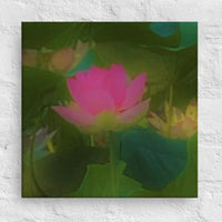 Red flower on water- Canvas