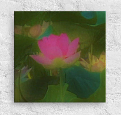 Red flower on water- Canvas