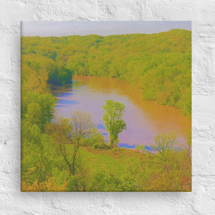 River and trees - Canvas