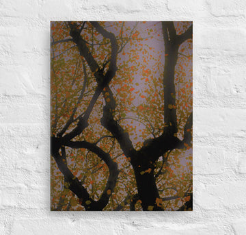 Floating dots of leaves - Canvas