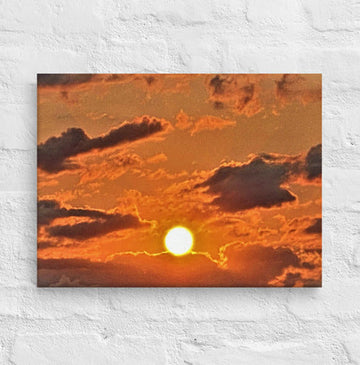 Red sunrise among clouds - Canvas