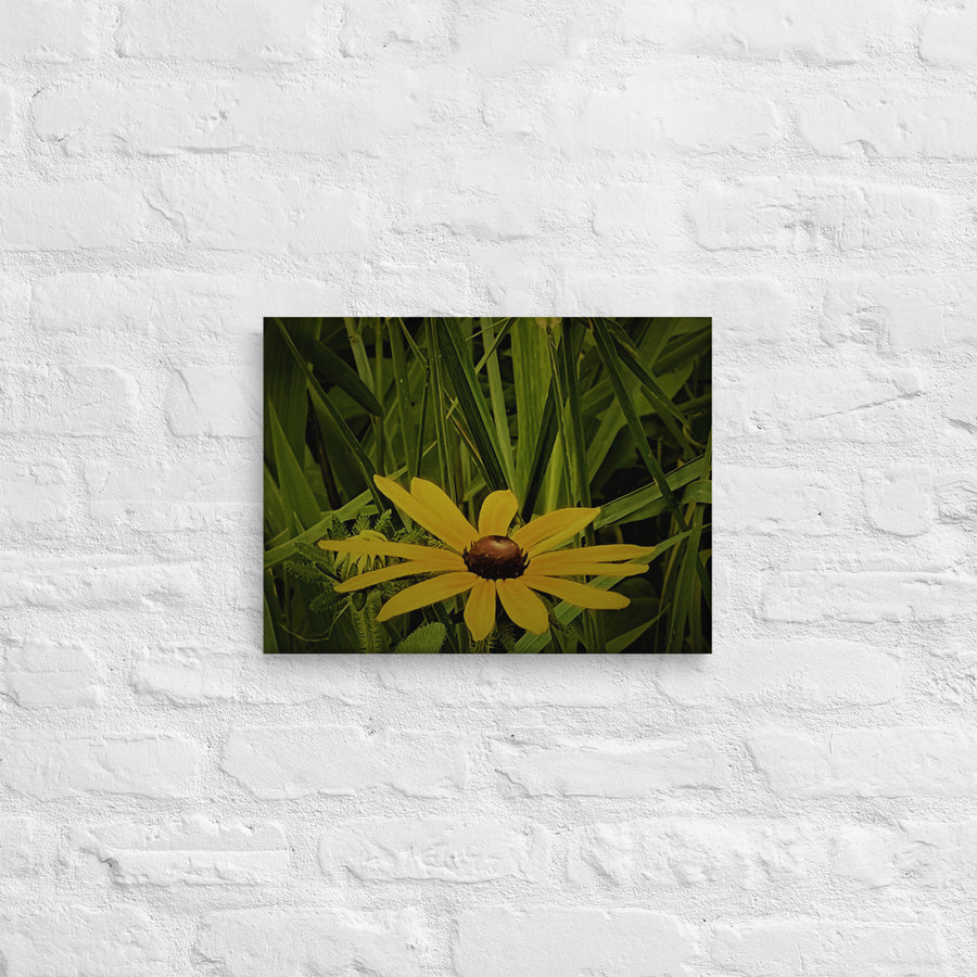 Single yellow flower with friends - Canvas