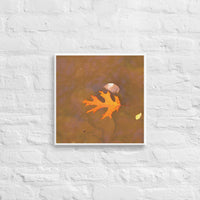 Leaves on a pond - Canvas