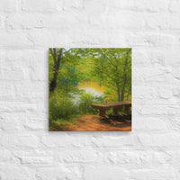 Bench and river - Canvas