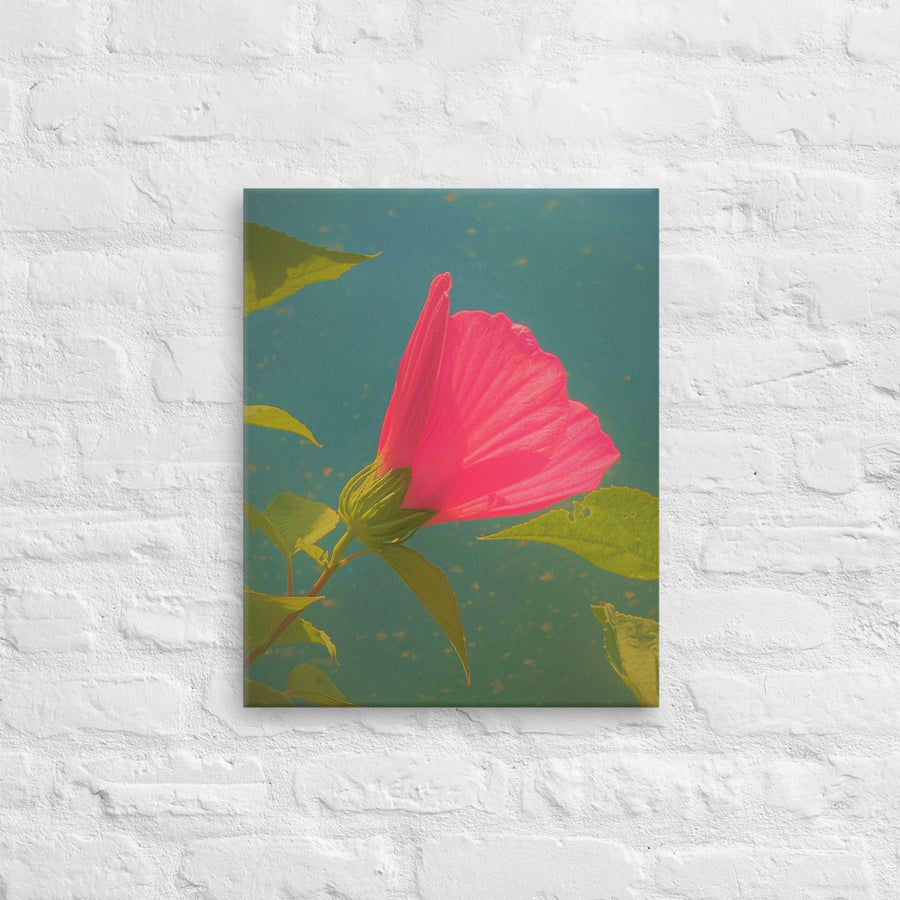 Flower and leaves floating in air - Canvas
