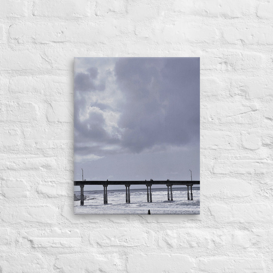 Beach, bridge, and sky - Canvas