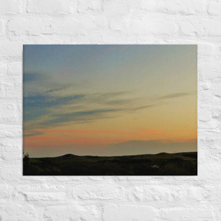 Sunset on Flint Hills of Kansas - Canvas