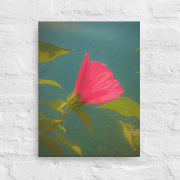 Flower and leaves floating in air - Canvas
