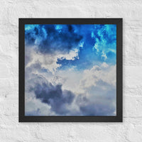 Circle of light clouds - Framed