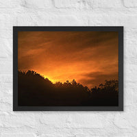 Sunrise over forest - Framed