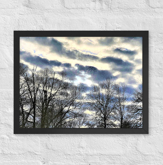 Dramatic clouds over trees - Framed