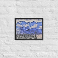 Patches of clouds over trees - Framed