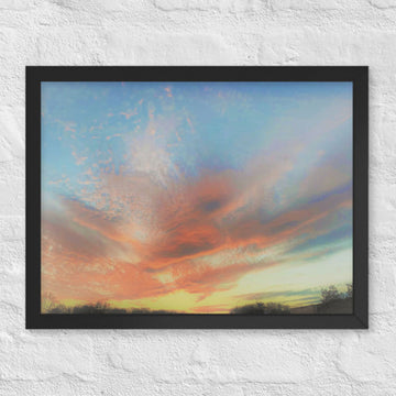 Dazzling evening sky - Framed