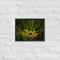Single yellow flower with friends - Framed