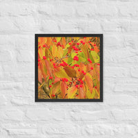 Fall leaves with berries - Framed