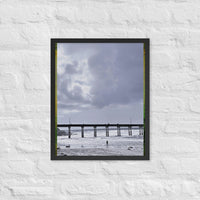 Beach, bridge, and sky - Framed