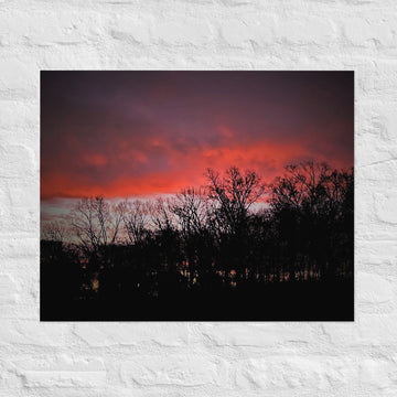 Just before sunrise across from my house - Unframed