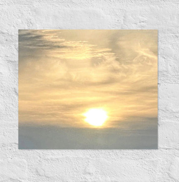 Sunrise in golden sky- Unframed- This is the day the Lord has made- Psalm 118:24