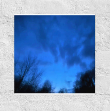Night clouds above trees - Unframed