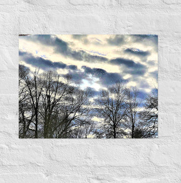 Dramatic clouds over trees - Unframed