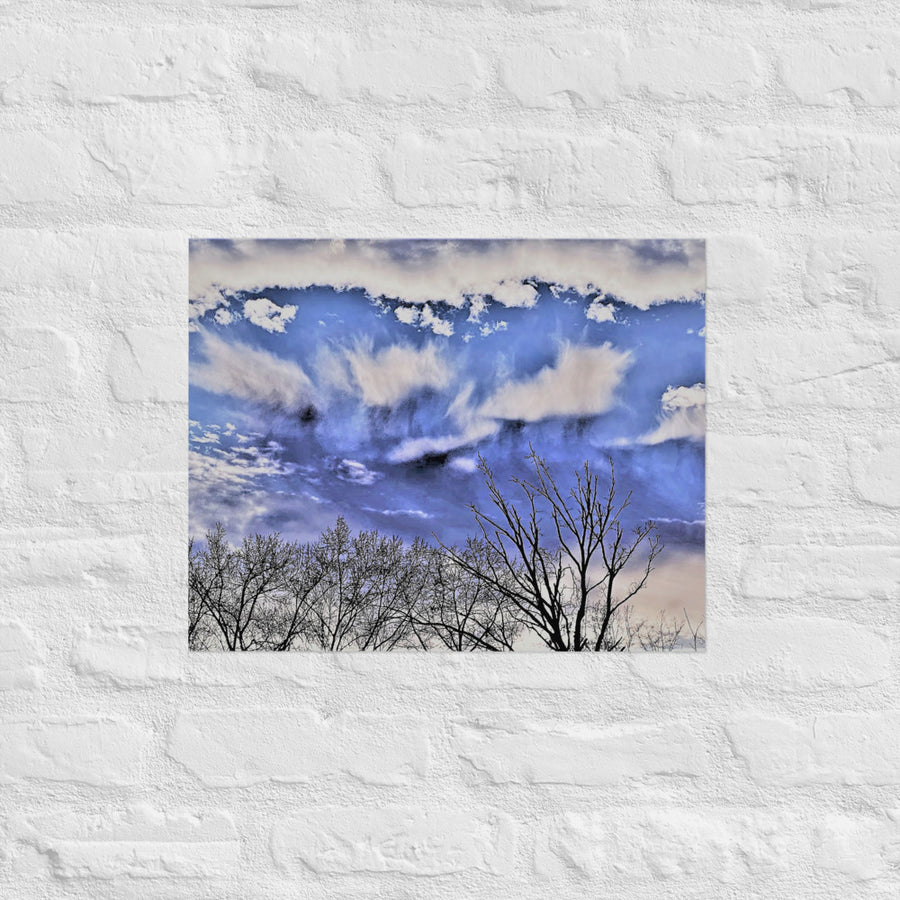 Patches of clouds over trees - Unframed